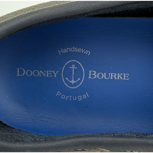 Dooney & Bourke Men's Boat Shoe's Size 9 Navy Leather Deck Moc Toe Portugal - Picture 10 of 13